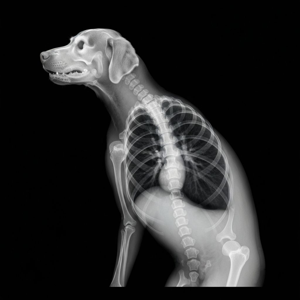 Imagem radiográfica veterinária